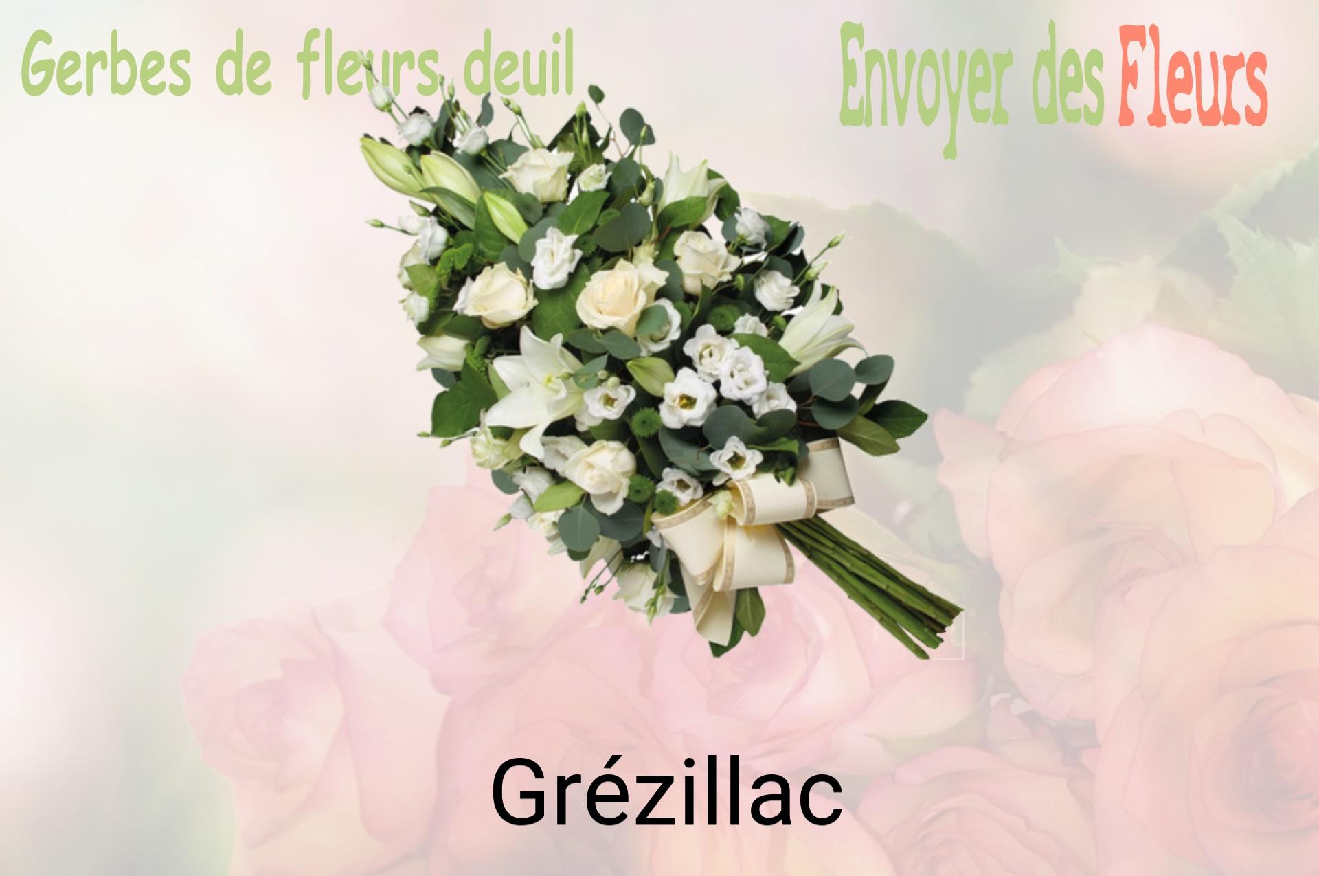 Gerbe de fleurs de deuil livrée à Grézillac